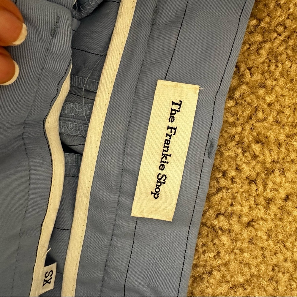 The Frankie Shop  Bea Fluid Stripe Suit Pants – Powder Blue size XSmall - Picture 8 of 11